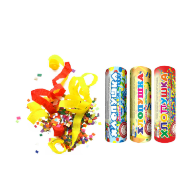 Набор ( 3конф.+3серп.) Набор хлопушек купить в Новоалександровске | novoaleksandrovsk.salutsklad.ru